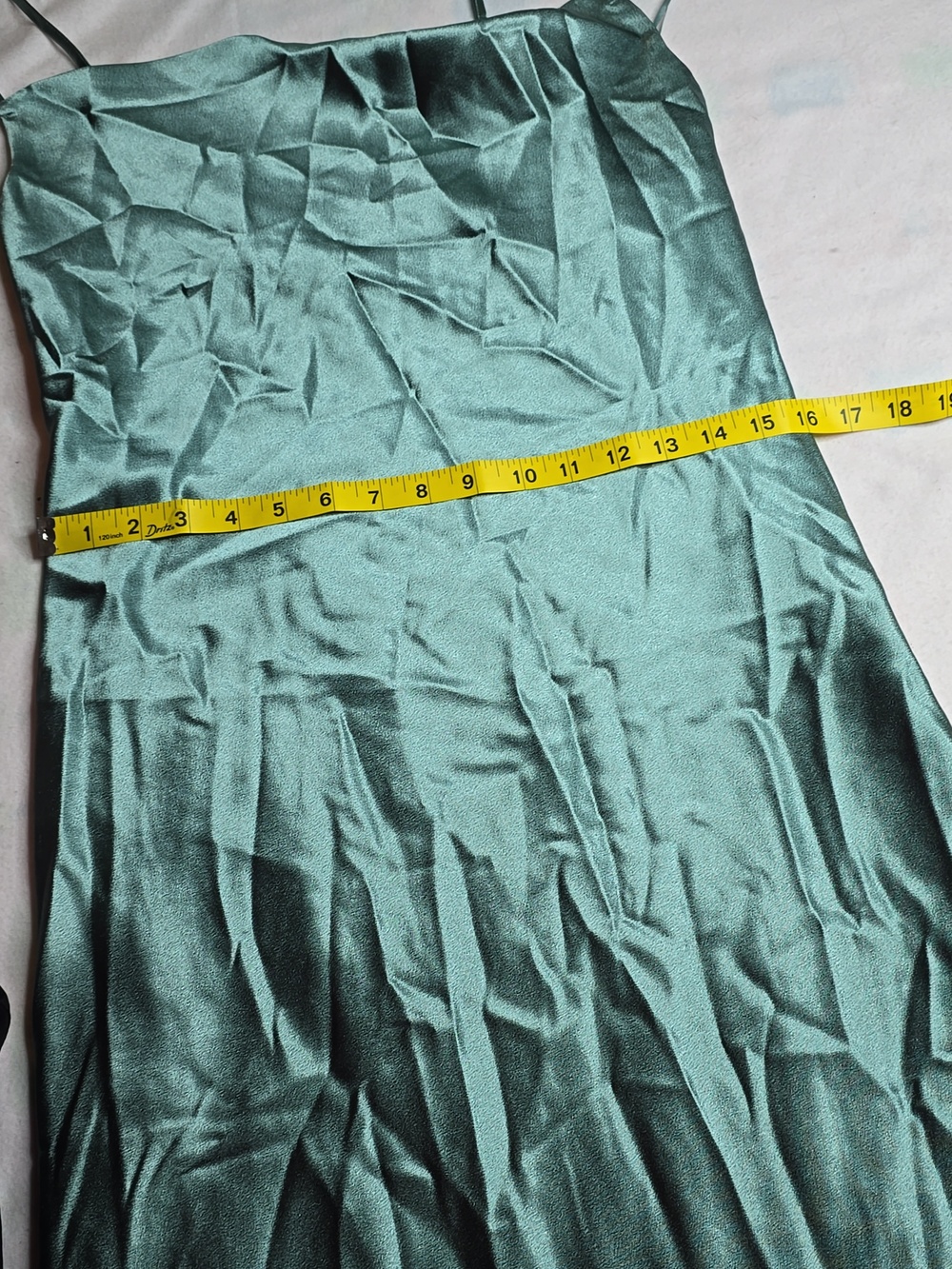 Birdy Grey Satin Teal Slip Dress - Picture 3 of 7